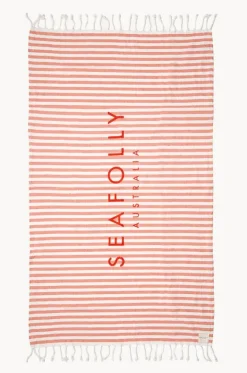 Beach Bags|Bags^Seafolly Turkish Towel & Net Bag Set Mandarin
