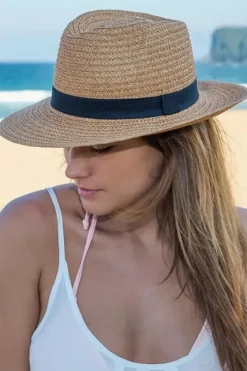 Headwear|Headwear^Rigon Unisex Apache Adjustable Braided Fedora Caramel