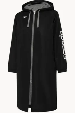 Towel Robes & Ponchos|Towel Robes & Ponchos^Speedo Unisex Logo Deck Coat Black