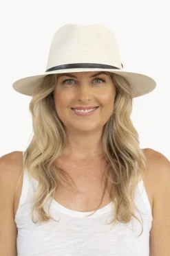 Headwear|Headwear^Sundaise Unisex Short Brim Panama Hat Ivory