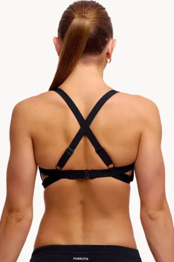 Bikini Tops^Funkita Up Down DD/E Cup Hold Steady Crop Black/multi