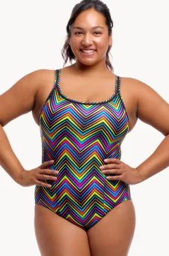 One Pieces^Funkita Up Down Locked In Lucy One Piece Black/multi
