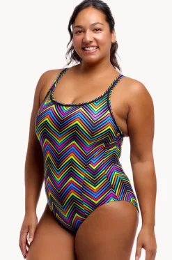 One Pieces^Funkita Up Down Locked In Lucy One Piece Black/multi