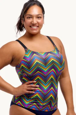 Tankini Tops^Funkita Up Down Scoop Neck Tankini Separate Black/multi