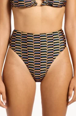 Bottoms^Jets Urban Geo High Waist High Leg Pant Cacti