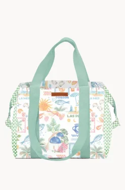 Cooler Bags|Picnic Vibes^Annabel Trends Vacay Picnic Box Cooler Bag White/Green