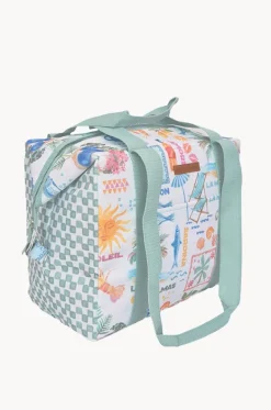 Cooler Bags|Picnic Vibes^Annabel Trends Vacay Picnic Box Cooler Bag White/Green