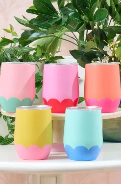 Picnic Vibes|Drinkware^Annabel Trends Wave Stainless Wine Tumbler 350ml Blue/aqua