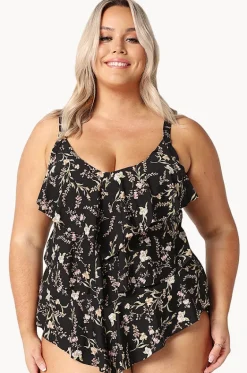 Tankini Tops^Capriosca Tiered Frill Tankini Separate Wildflowers