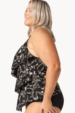 Tankini Tops^Capriosca Tiered Frill Tankini Separate Wildflowers