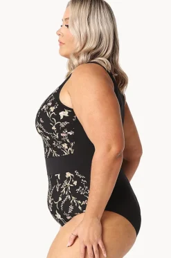 One Pieces^Capriosca Zip High Neck One Piece Wildflowers