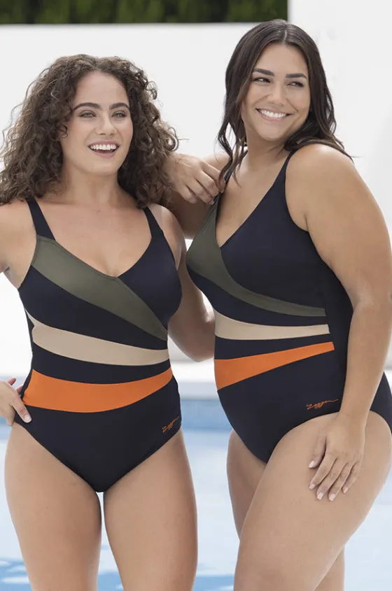 One Pieces^Zoggs Wrap Panel Classicback One Piece Black/multi