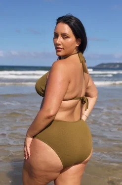 Bottoms^Capriosca Zanzibar High Rise Pant Khaki