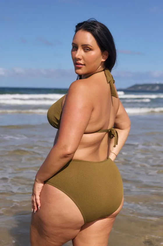 Bottoms^Capriosca Zanzibar High Rise Pant Khaki