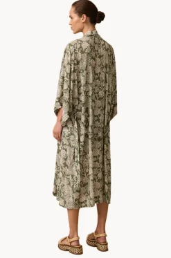 Overswim^Monte u0026 Lou Zeni Long Kimono Robe Olive