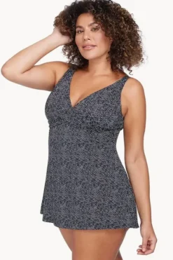 One Pieces^Artesands Zig Zag Delacroix Swim Dress Zig zag black