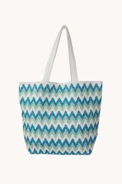 Beach Bags|Bags^Gregory Ladner Zigzag Tote Aqua